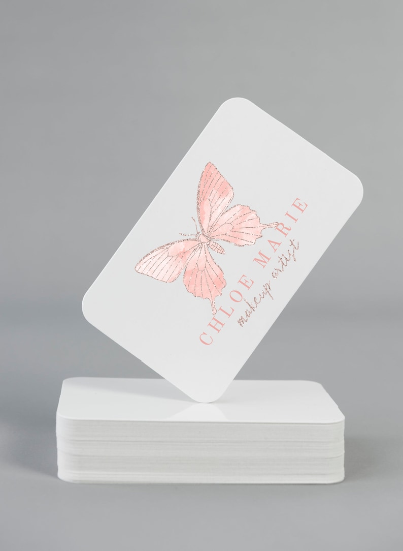Interior Design Hair Salon Online Business Boutique Logo Premade Logo Design Custom Logo Pink Butterfly Logo Logo Design Beauty