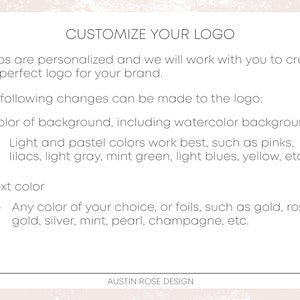 Gold Premade Logo Design Gold Branding Kit Branding Package Minimalist Logo Design Facebook and Business Card Gray Grey Logo image 4