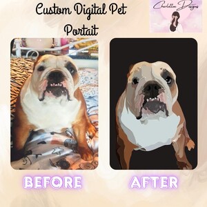Custom Pet Portrait | Personalised Pet Illustration | Hand Drawn Digital Portrait
