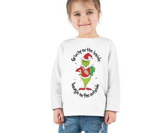 Grinchy on the Inside Kids Long Sleeve Tee