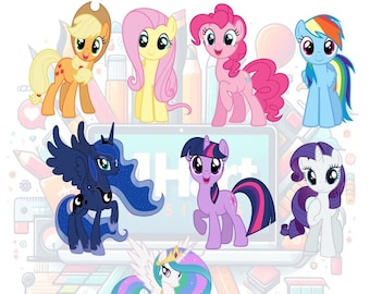 My Little Pony- PNG and JPEG Files-sublimation Image, Digital