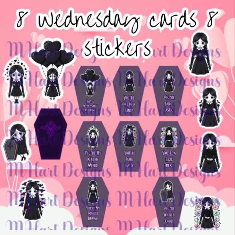 Wednesday - Printable - Instant Download - Kids Valentines - School ...