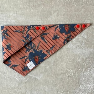Dog Bandana • Flower Dog Bandana • Dog Bandana Brown • Custom Dog Bandana • Personalized Dog Bandana • Girl Floral Valentines dog bandana
