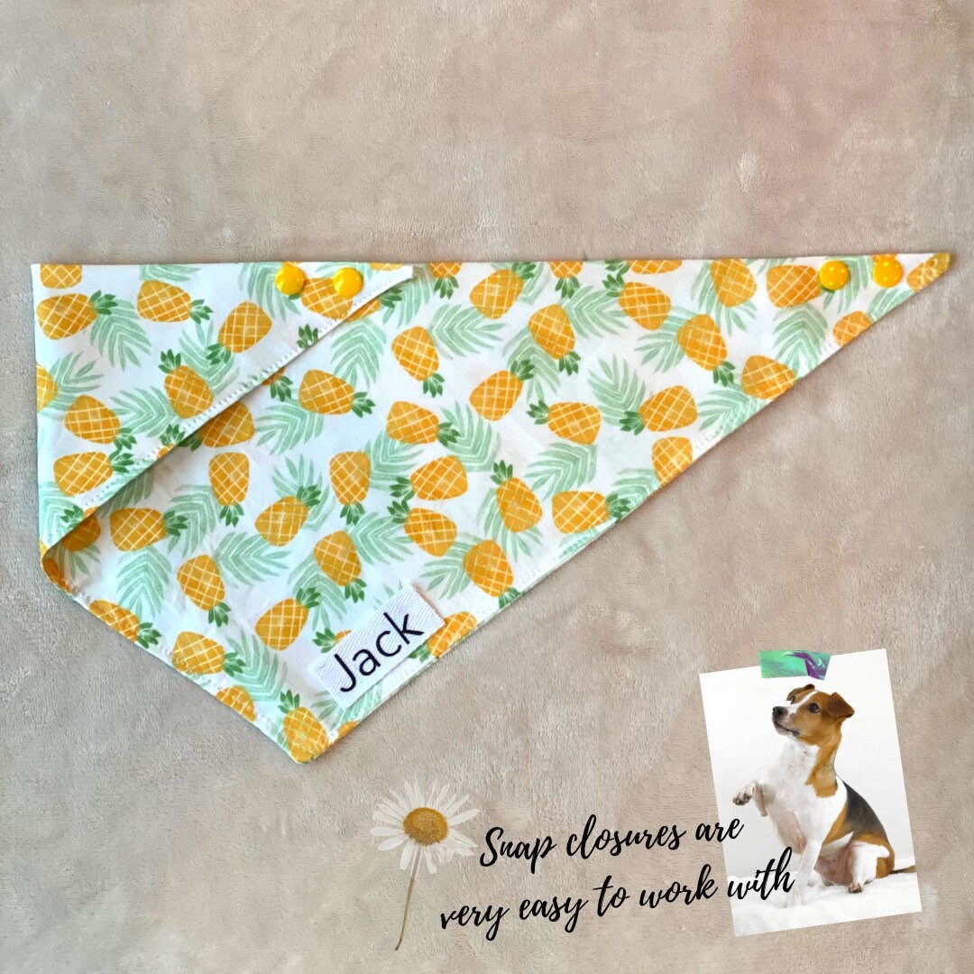 Pineapple Dog Bandana Summer Dog Bandana Personalized Dog Bandana Fruit