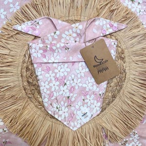 Cherry blossom dog bandana Sakura Dog bandana Japanese Kimono Dog bandana  Spring Dog Neckwear Sakura Pet Bandana Cat Cherry blossom Bandana