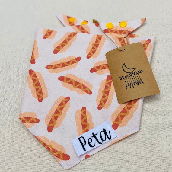 Hot Dog Dog bandana Base ball dog bandana Food pet scarf Hot Dog dog Scarf Funny Pet Bandana Barbecue Dog Scarf Party Pet Scarf