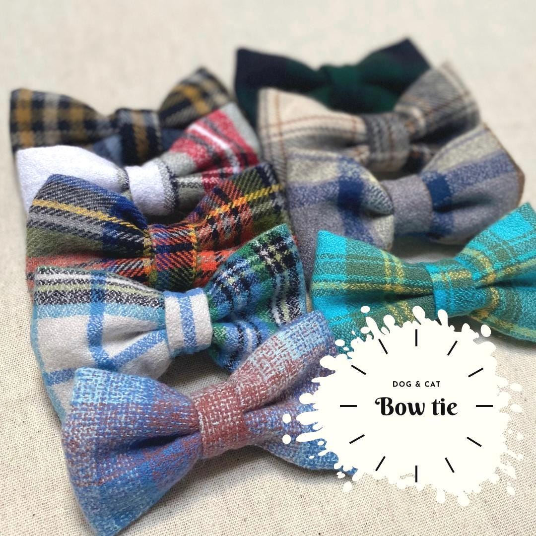 Plaid bow tie for dog • Flannel pet bow tie • Dog bow tie • Plaid dog bow tie • St. Patric’s Day Bow tie • Green pet bow tie • dog bow tie