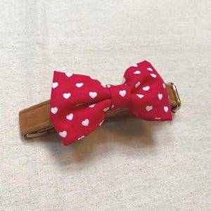 Dog bow tie • Heart bow tie • Valentine’s Day bow tie •Red Dog bow tie • Cat bow tie • Pet bow tie for dog • Big Bow Tie • Small bow tie