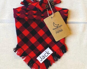 Happy Birthday Dad Hund Bandana | Klassischer Plaid Druck | 63,5x43,2 Cm | Flanell Stoff