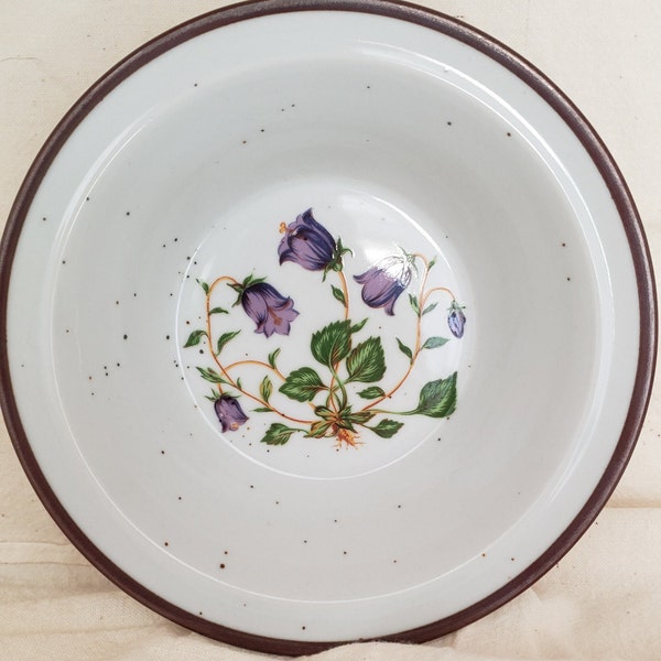 HEARTHSIDE VINTAGE STONEWARE Bowl  Buffet Ware #752 Purple Flower Soup Bowl Cottagecore Decor