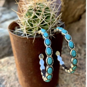 Turquoise Hoops