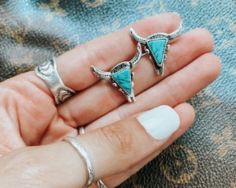 Steer Skull Studs
