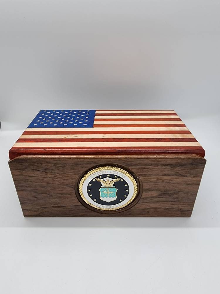 Military Keepsake Box Keepsake Box Patriotic Box Pencil Etsy