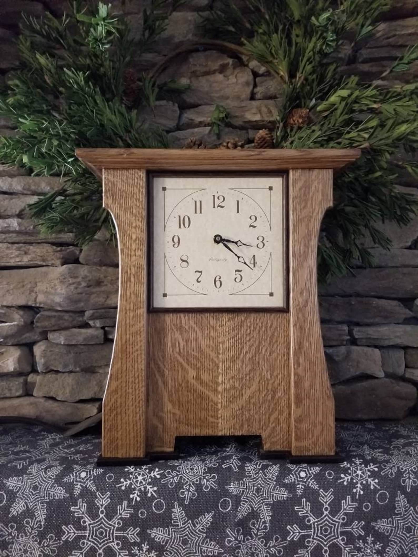 Mantle clock craftsman style clock wall clock table clock Etsy