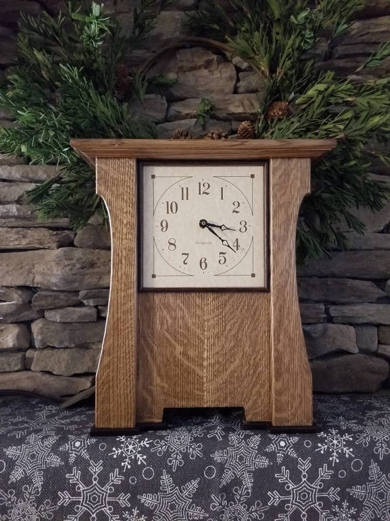 Mantle clock craftsman style clock wall clock table clock Etsy