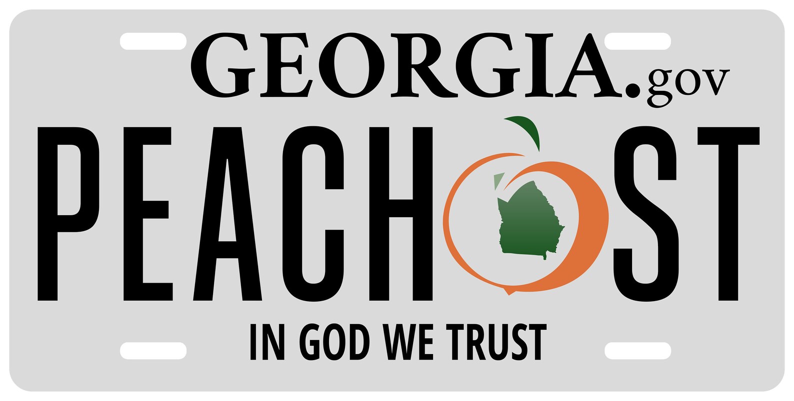 Peach State Custom Personalized License Plate Novelty Etsy