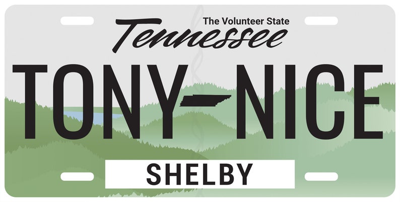 Tennessee State Custom Personalized License Plate Novelty Tag | Etsy