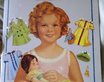 1986 Edition of Classic Shirley Temple Full Color Paper Dolls. In Like New Condition