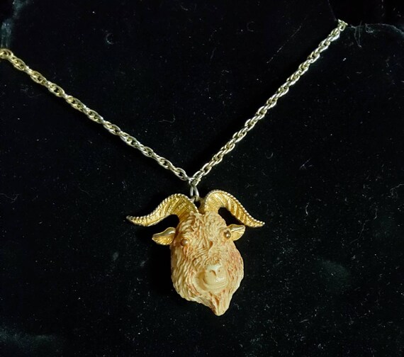 Vintage Luca Razza Ram's Head Pendant 
