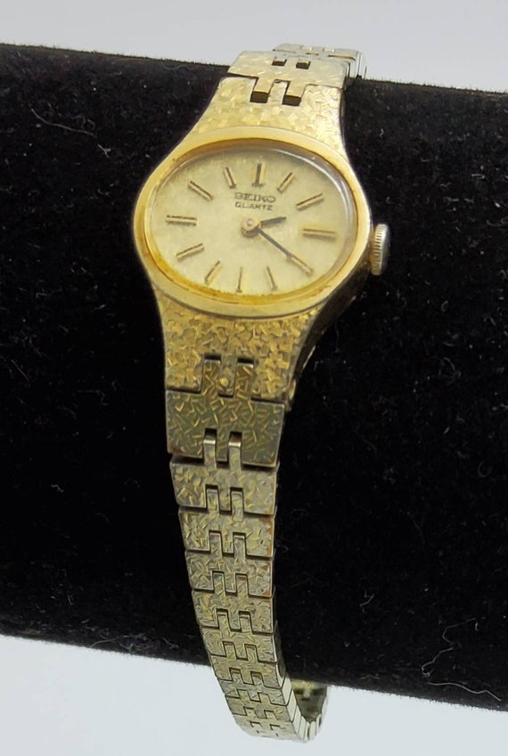 Vintage Ladies Gold Tone Seiko Wrist Watch