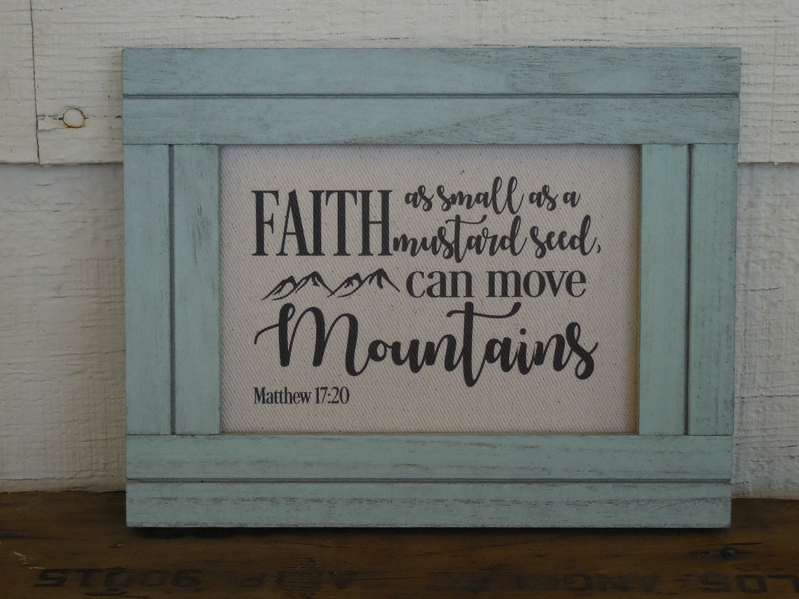Framed Matthew 1720 Print Bible Verse Wall Art 5 X 7 Etsy
