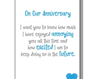 Annoying Anniversary Blue - Anniversary Cards
