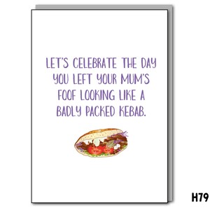 Badly Packed Kebab - Birthday Cards