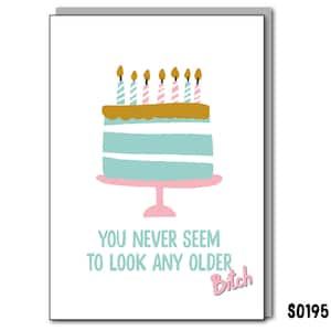 Never Seem Older, Birthday Card, Funny Birthday Card, Swearing Birthday Card, Greeting Cards, Funny Cards, Funny Gifts, Birthday Gift, Cards