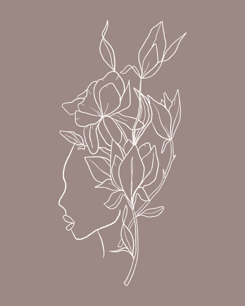 Digital downloadable illustration Digital Print Interior decoration. Wall art Wall Art Minimalist and botanical illustration