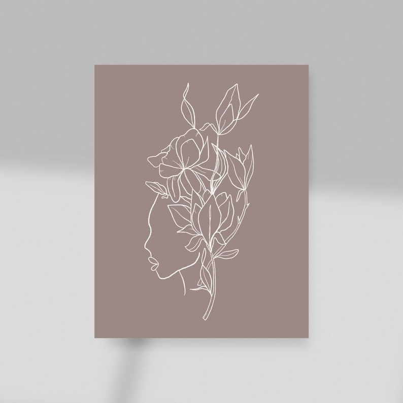 Digital downloadable illustration Digital Print Interior decoration. Wall art Wall Art Minimalist and botanical illustration