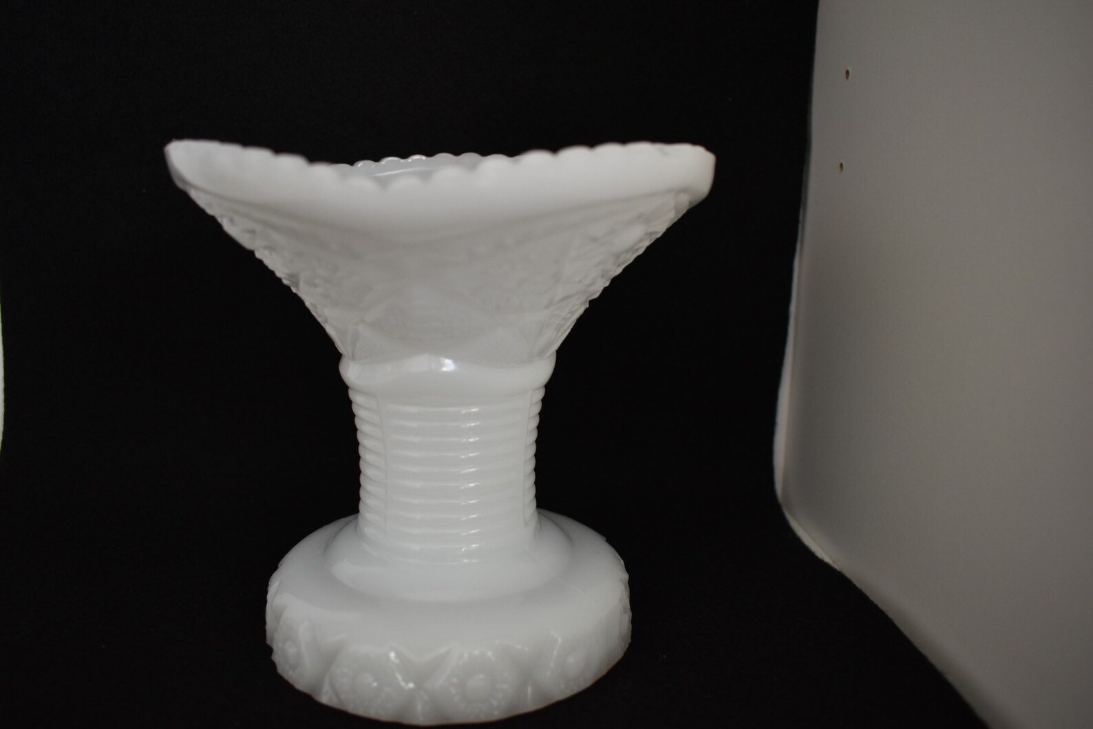 Mckee White Milk Glass Pedestal to a Punch Bowl Concord Etsy