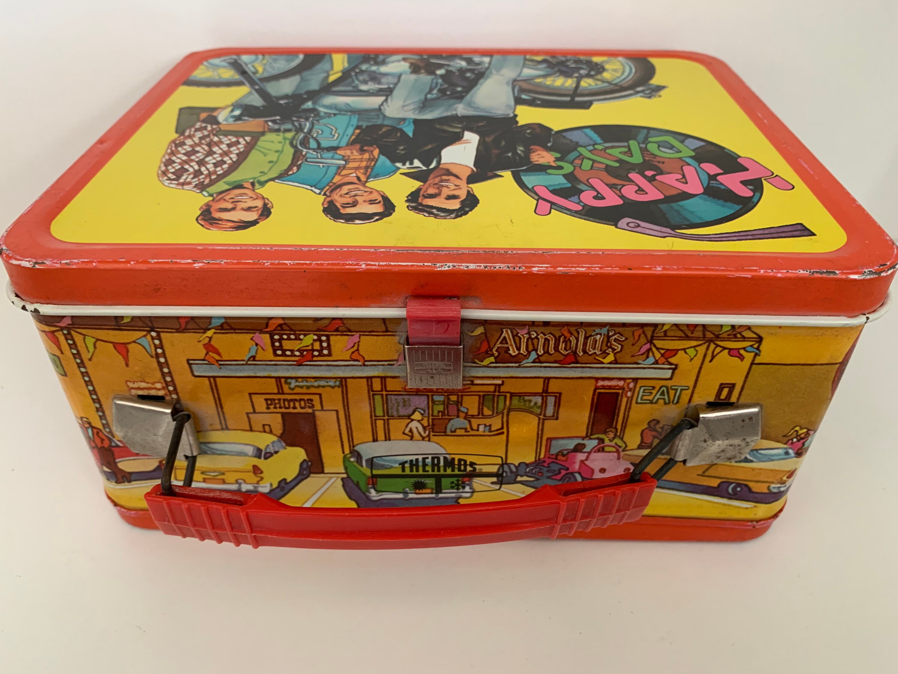 Vintage Metal Lunch Box Happy Days 1976 W/Thermos Arnold's Etsy