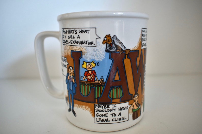 Vintage LAWYER Mug/cup Peter 1986 Treasure Masters Comics - Etsy