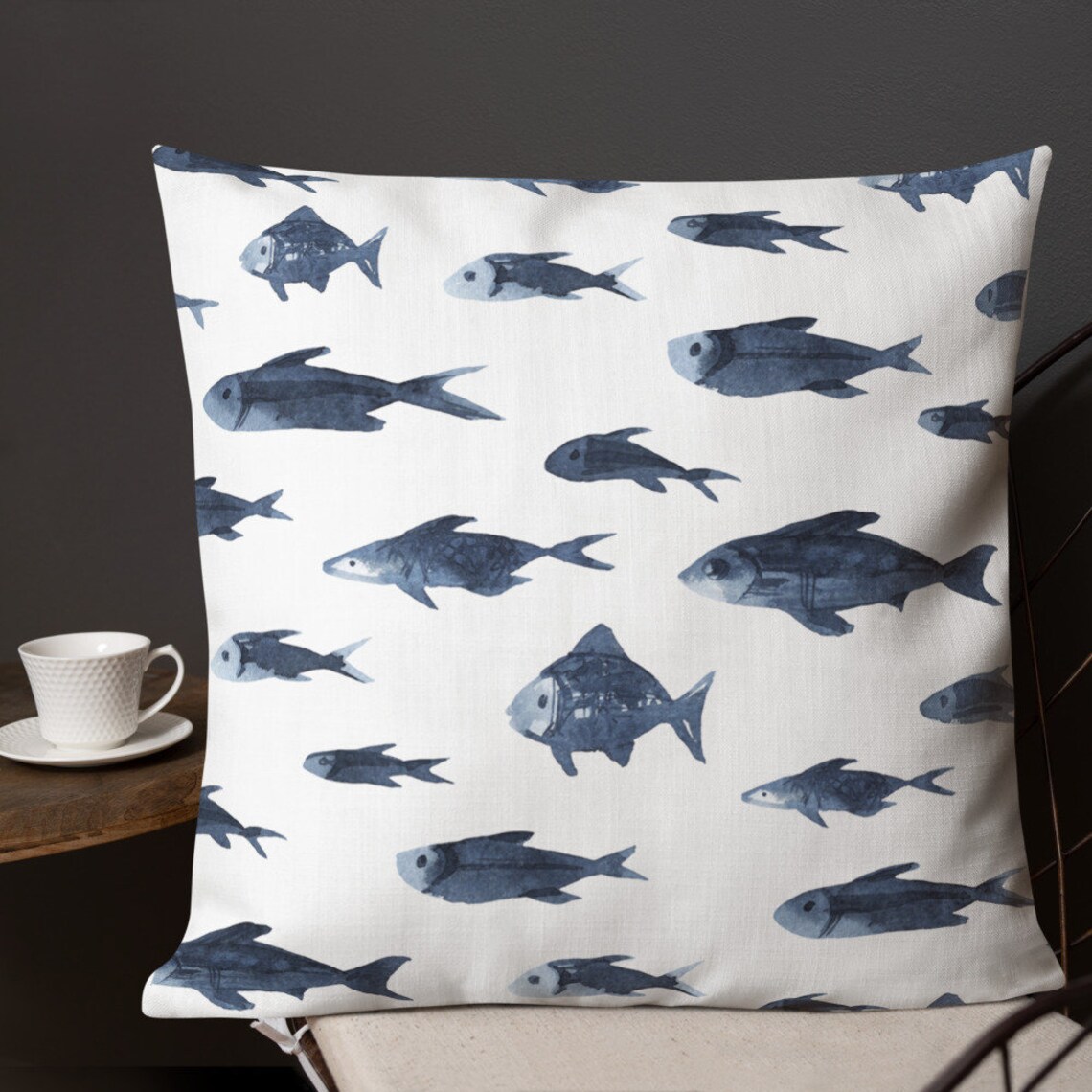 Fish in the ocean Premium Pillow Etsy