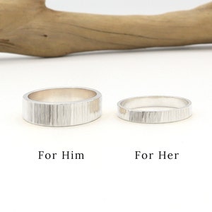 Couple Ring Set, Sterling Silver Couple Rings, His Her Promise Ring For Couple, Matching Wedding Band, Wedding Ring Set, Couple Gift |