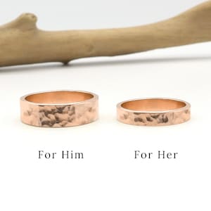 Couple Ring Set, Rose Gold Couple Rings, His Her Promise Ring For Couple, Matching Wedding Band, Wedding Ring Set, Couple Gift |