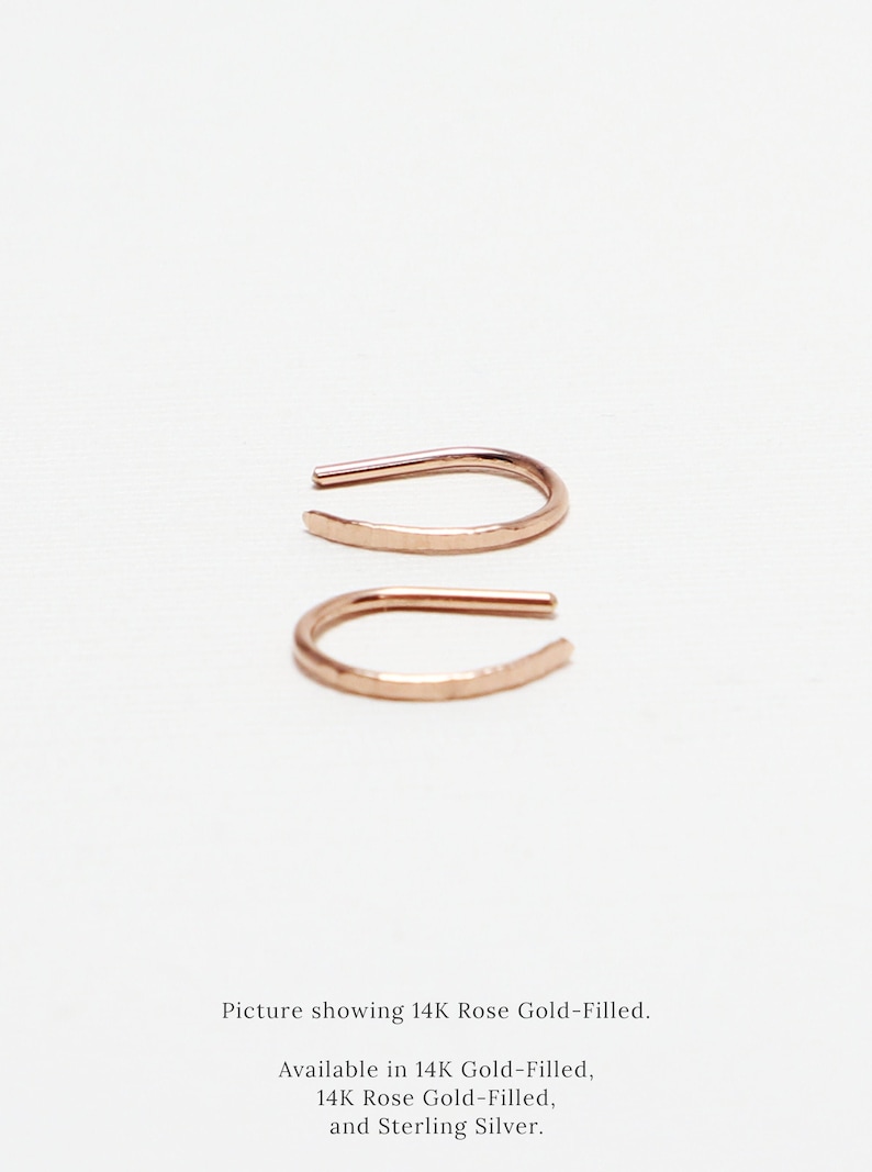 Horseshoe Earrings Small Gold Hoop Earrings Tiny Minimalist Etsy