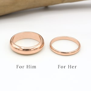 Couple Ring Set, Rose Gold Couple Rings, His Her Promise Ring For Couple, Matching Wedding Band, Wedding Ring Set, Couple Gift |