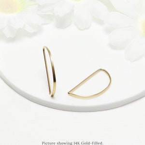 GlassLight PeachReverse Drop Light Peach Glass Stud Earrings7x10mm2pcs E0170Anti-Tarnished Gold Plating Over Brass