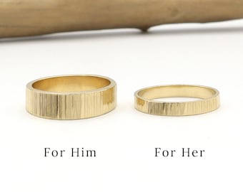 Parringsset, Parringar Guld, Hans Hennes Löftsring För Par, Matchande Vigselring, Vigselringsset, Gåva För Par |
