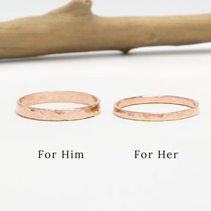 Couple Ring Set, Rose Gold Couple Rings, His Her Promise Ring For Couple, Matching Wedding Band, Wedding Ring Set, Gift | Eternal Rings