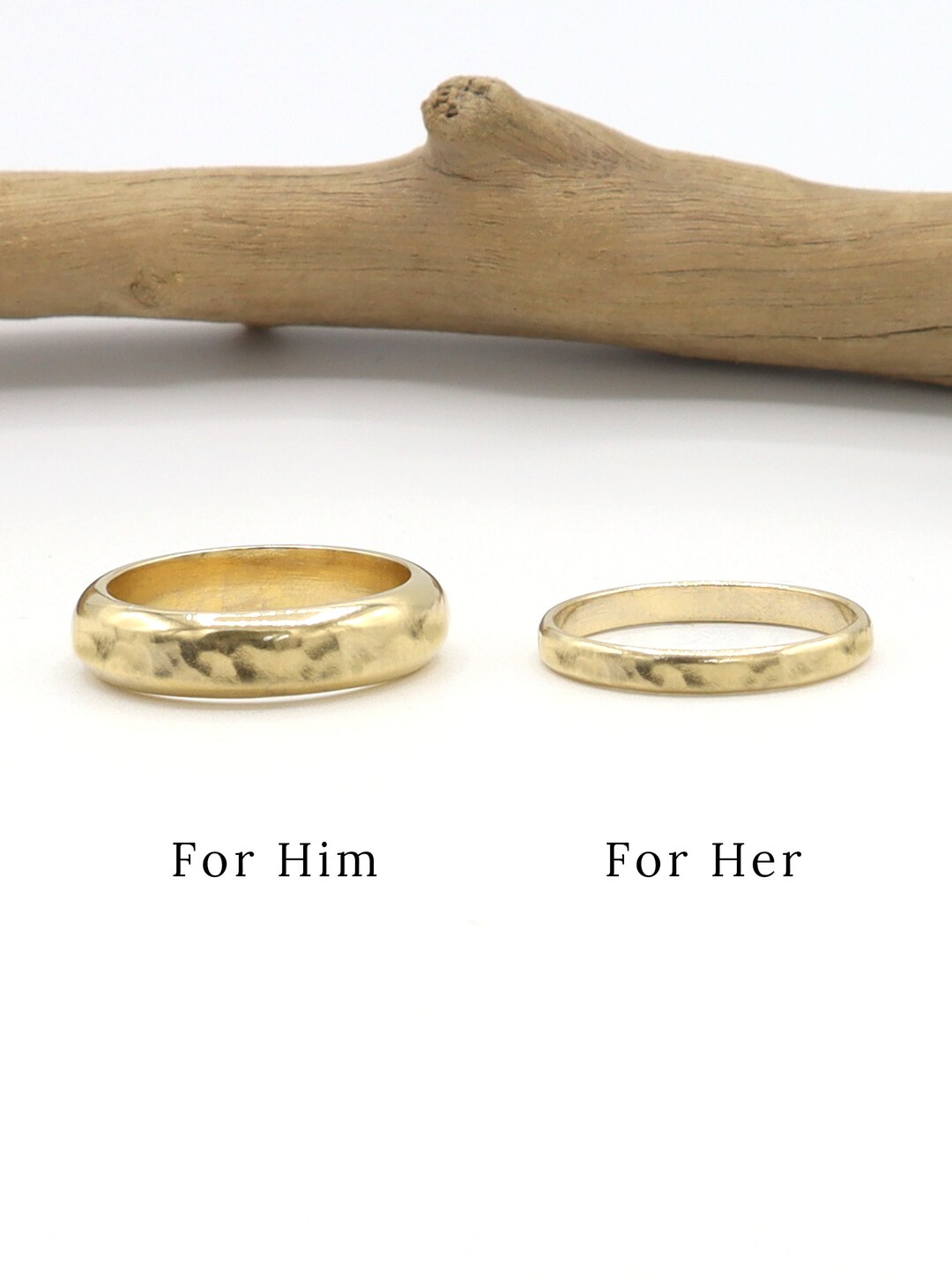 Couple Ring Set, Couple Rings Gold, His Her Promise Ring for Couple