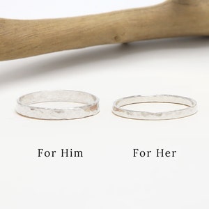 Couple Ring Set, Silver Couple Ring, His Her Promise Ring For Couple, Matching Wedding Band, Wedding Ring Set, Couple Gift | Eternal Rings