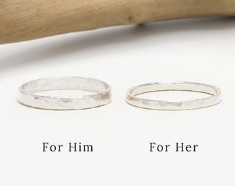 Parringsset, Silverparring, Hans-hennes löftering för par, Matchande vigselring, Vigselringsset, Parpresent | Eviga ringar