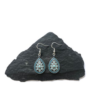 Bohemian Ethnic Dangle Earrings, Delicate Gemstone Y2K Earrings, Boho Hippie Dangle Earrings, Everyday Lightweight Earrings, Gifts for Her