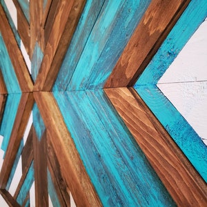 Boho Wood Wall Art, Reclaimed Wood Wall Art, Frame Large Wood Wall Art