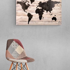 White Wood Map | Shabby Chic | Rustic | Wall Art | Wall Decor | Travel ...