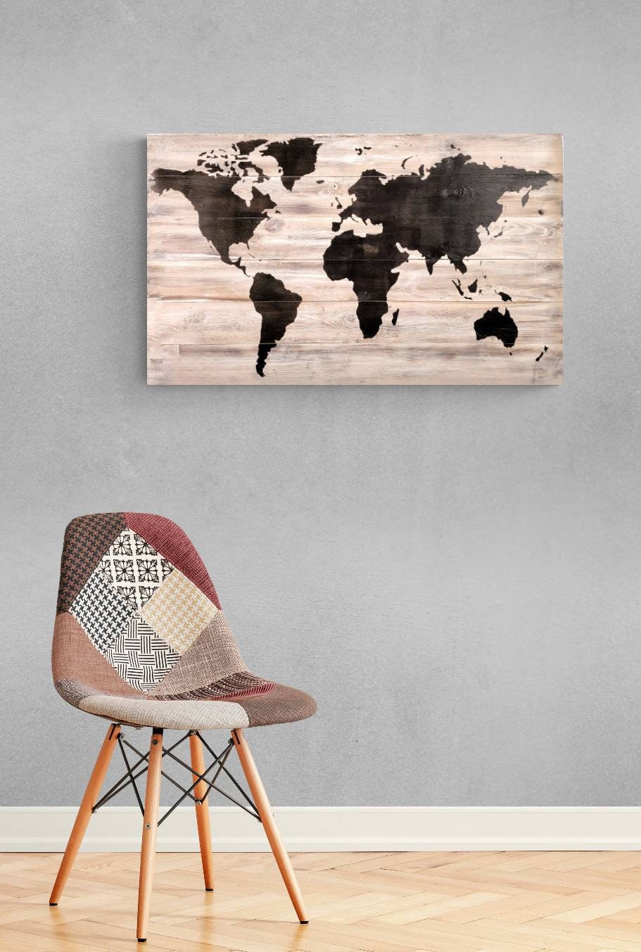 White Wood Map Shabby Chic Rustic Wall Art Wall Decor Etsy Canada