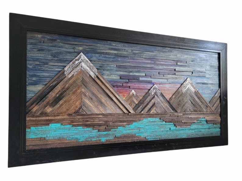 Banff Wood Mountain Art Canadian Rockies Mountain Wall Etsy