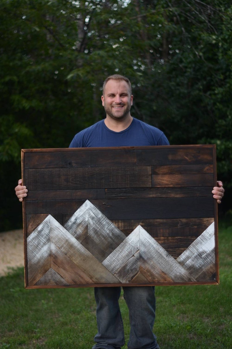 Mountain Wood ART Etsy